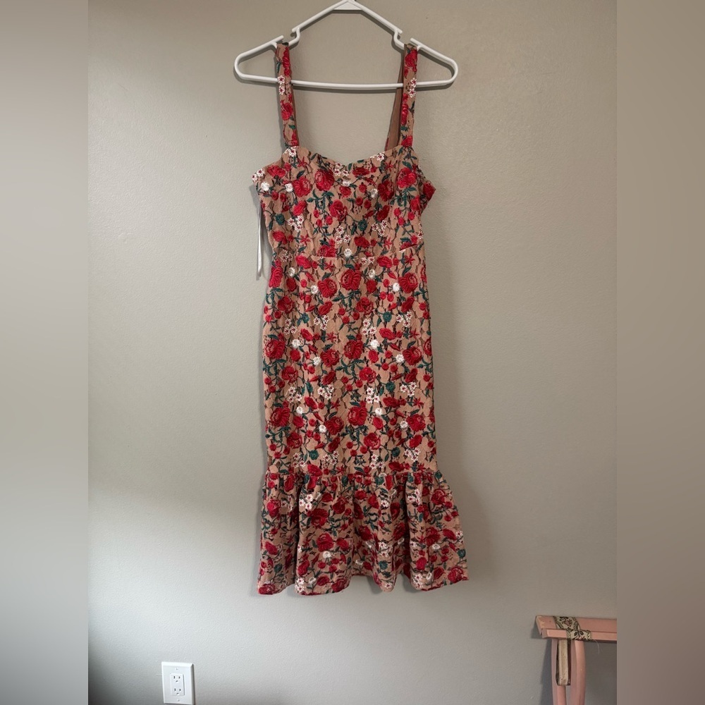 Lovers and Friends UNDER THE STARS MIDI Floral Print  Dress - Picture 2 of 4